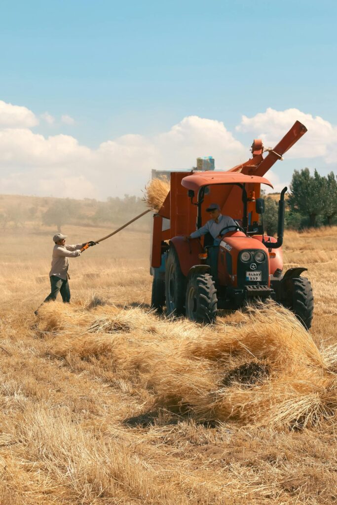 Tractor in the agricultural sector