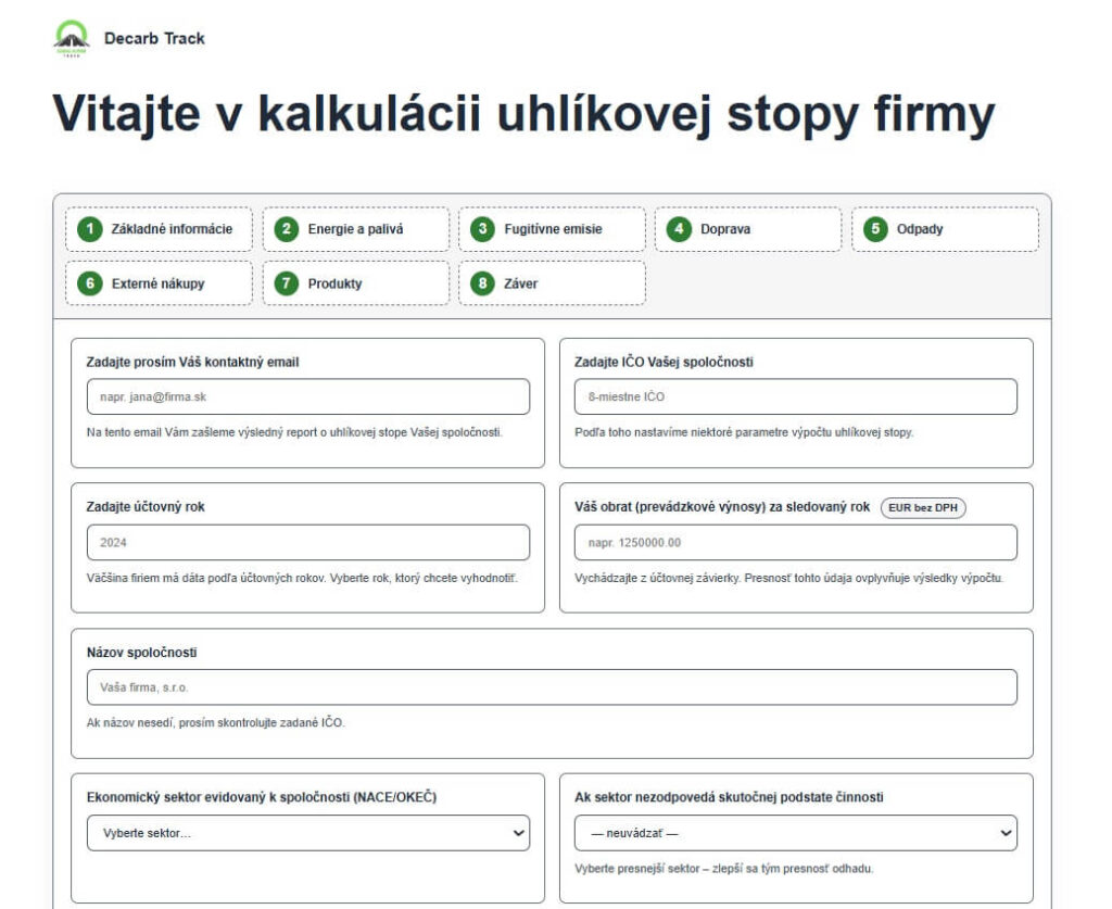 Uhlíková stopa kalkulačka